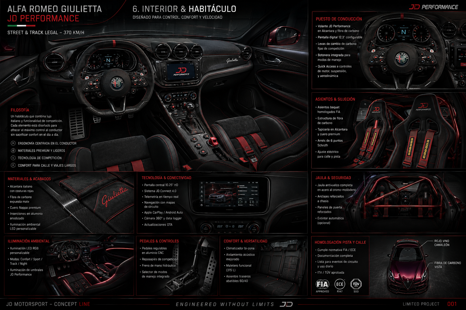 Diseño del interior del Giulietta JD Performance
